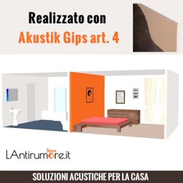 Isolamento acustico parete stanza da letto bagno