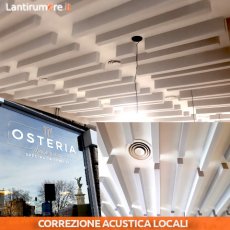 Correzione acustica ristorante Osteria Luci in cucina a Roma