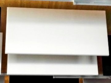 Pannello fonoassorbente bianco in poliestere stirato 60x120